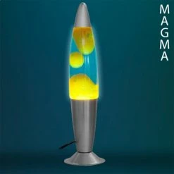 Le moins cher 🛒 Totalcadeau Lampe à Lave Magma fusée bleu 💯