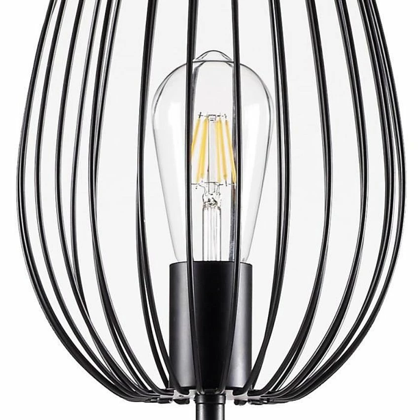 Nouveau ✨ Paris prix MADDY Lampadaire en métal - Ø 22 x H 160 cm - Noir - Ampoule LED Décorative fournie 👍 – Image 5