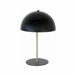 Acheter ✔️ Paris prix INTERNATIONAL DESIGN Lampe champignon en métal - 25x25x33 cm - Noir et doré ❤️