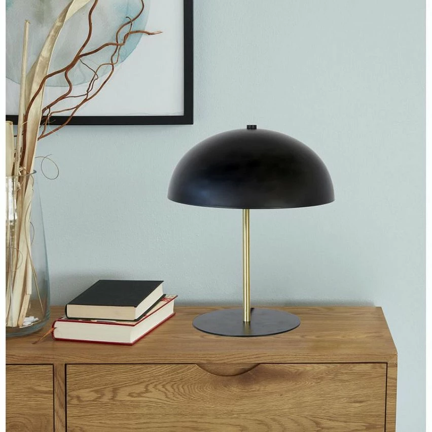 Acheter ✔️ Paris prix INTERNATIONAL DESIGN Lampe champignon en métal - 25x25x33 cm - Noir et doré ❤️ – Image 5