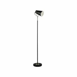 Coupon ❤️ Paris prix Lampadaire en métal incandescent a tete orientable - Ø 23 x H 150 cm - Noir ❤️