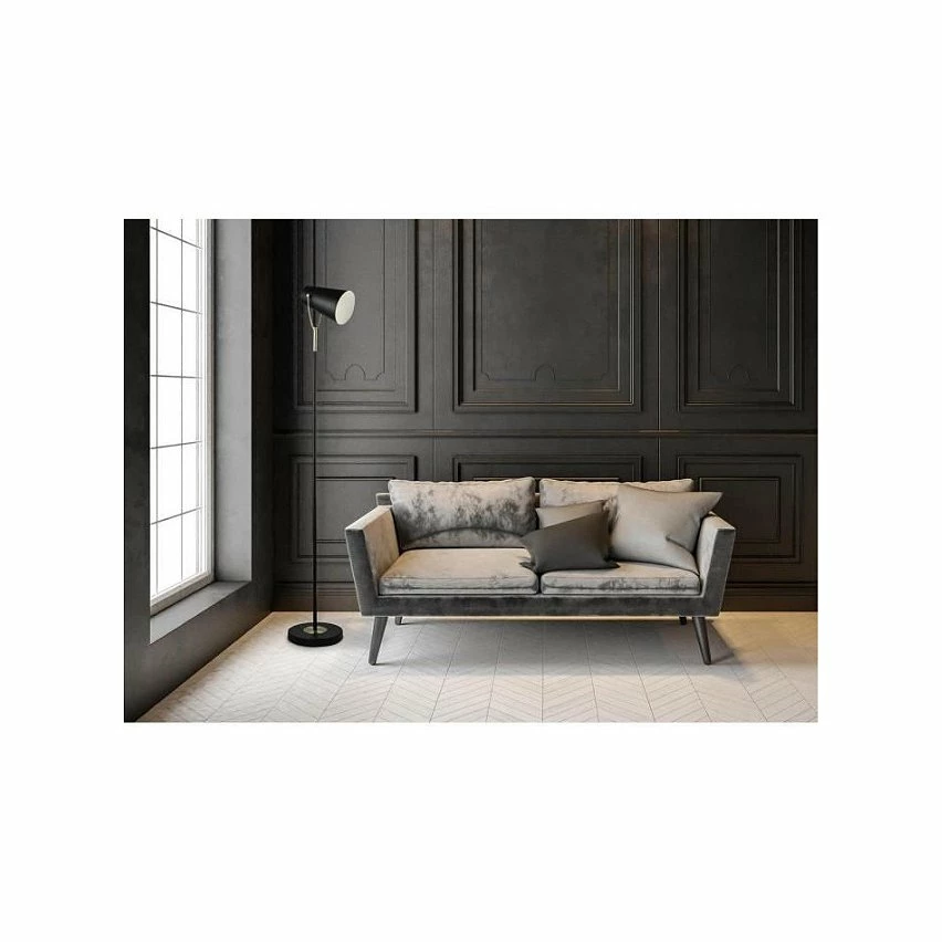 Coupon ❤️ Paris prix Lampadaire en métal incandescent a tete orientable - Ø 23 x H 150 cm - Noir ❤️ – Image 2