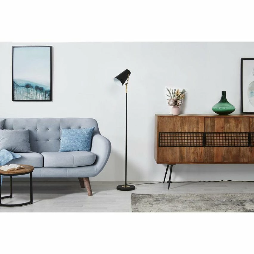 Coupon ❤️ Paris prix Lampadaire en métal incandescent a tete orientable - Ø 23 x H 150 cm - Noir ❤️ – Image 5