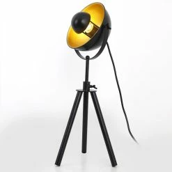 Tout neuf 👏 Paris prix Lampe à Poser Design "Xiaso" 40cm Noir & Or 😍