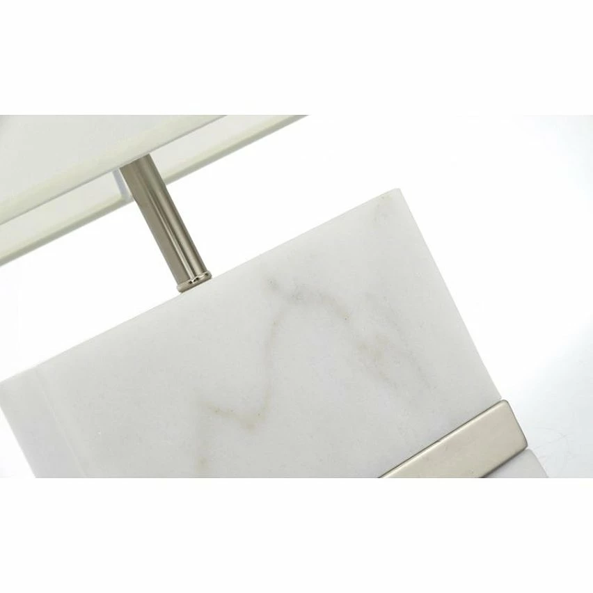 Coupon đ„ Paris prix Lampe Ă Poser "Legari" 49cm Blanc & Argent đ â Image 2