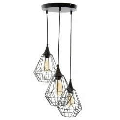 Acheter ⌛ Atmosphera Suspension métal filaire 3 lampes 👍