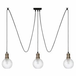 De gros 🎁 Atmosphera Suspension en verre 3 lampes Kat 🎁