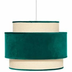 Acheter 🤩 Atmosphera Suspension velours Tika D38 vert 👏
