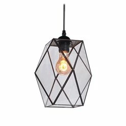 Le moins cher ❤️ Kb8 Suspension verre et métal H26 cm noir 😀