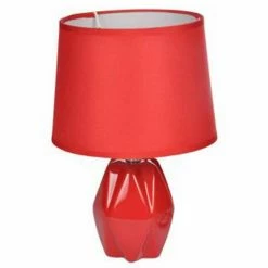 Offres 🌟 Paris prix Lampe à Poser Design "Géométrique" 29cm Rouge 🛒