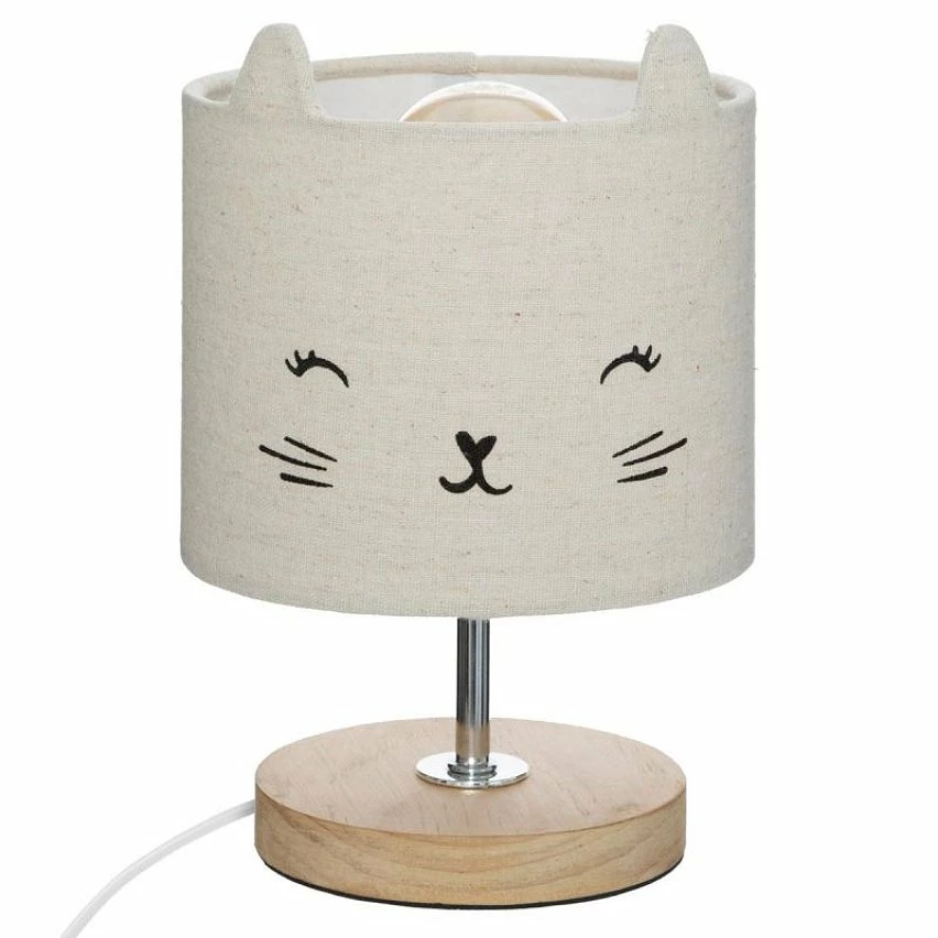 Nouveau đ Atmosphera Lampe Ă Poser DĂ©co "Chat" 21cm Blanc đ