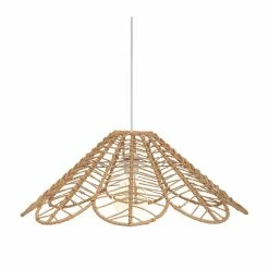Nouveau 👏 Atmosphera Luminaire Suspension Corde beige D 58 cm 👍