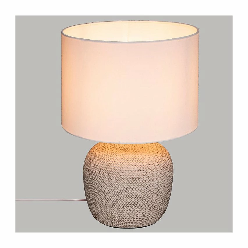 Meilleure affaire đ Atmosphera Lampe Ă poser en CĂ©ramique Beige et Abat jour Blanc H 39.5 cm đ â Image 2