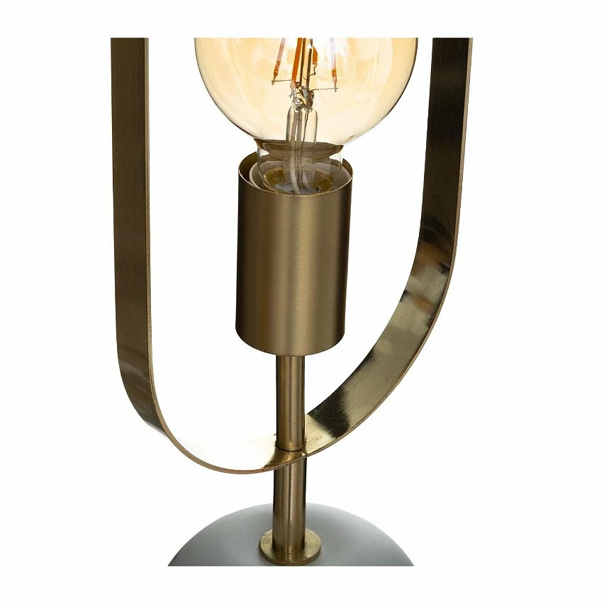Budget đ Atmosphera Lampe Ă poser en mĂ©tal dorĂ© et base effet marbre H 44 cm đ â Image 3