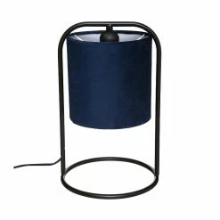 Les meilleures critiques de 🎁 Atmosphera Lampe à poser en Métal Noir et Abat-jour en velours Bleu encre H 32.5 cm 🥰