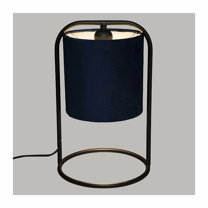 Les meilleures critiques de 🎁 Atmosphera Lampe à poser en Métal Noir et Abat-jour en velours Bleu encre H 32.5 cm 🥰 – Image 2