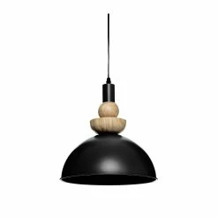 Nouveau đ Atmosphera Luminaire Suspension en MĂ©tal Bleu et Bois D 31 cm đ