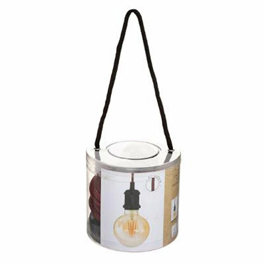 Coupon ❤️ Atmosphera Luminaire Suspension Câble couleur Noir & Blanc D 5 cm 😍 – Image 11