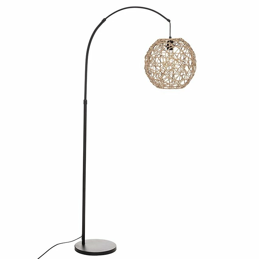 Sortie ❤️ Lampadaire arc Raahé naturel H180 Atmosphera turel 👏