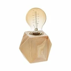 Vente flash ⌛ Atmosphera Lampe origami Socle en bois ⌛