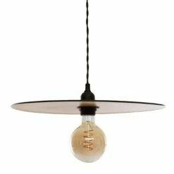 Nouveau 🎉 Atmosphera Lampe Suspension en Métal "Lesa" 38cm Noir & Or 👏