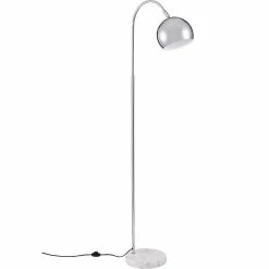 Acheter 😉 Altobuy OPERA - Lampadaire en Métal Argenté Base Marbre Blanc 🛒