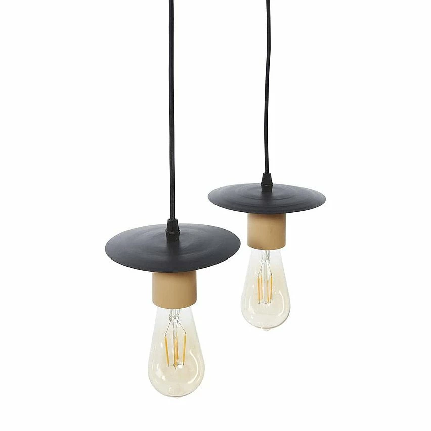 Grosses soldes 💯 Altobuy MAGELAN - Suspension en Bois et Métal Noir 4 Ampoules ⌛ – Image 6