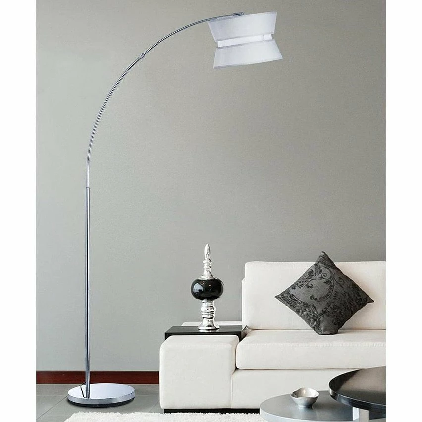 Nouveau 👍 Altobuy GASPARD - Lampadaire Déporté en Métal et Abat-Jour Tissu Gris 🧨 – Image 5