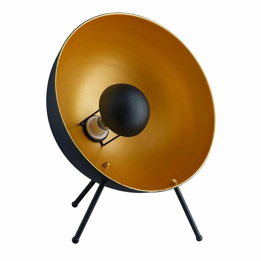 Offres đ Altobuy SPOUTNIK - Lampe Ă Poser en MĂ©tal Noir et DorĂ© đ