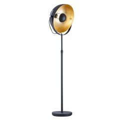 Meilleur prix 🛒 Altobuy ECCHO - Lampadaire en Métal Noir et Doré 🛒