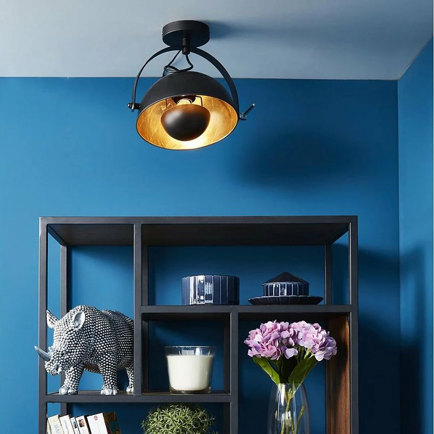 Coupon đ Altobuy SPENCER - Plafonnier en MĂ©tal Noir et DorĂ© đ â Image 2