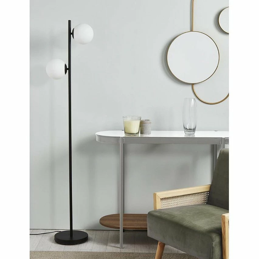 Les meilleures critiques de ✨ Altobuy BARTH - Lampadaire en Métal Noir Double Abat-jour en Verre 🎁 – Image 11