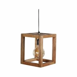 Bon marché 🥰 Lampea Suspension contemporaine en bois de manguier Rudy 🎁