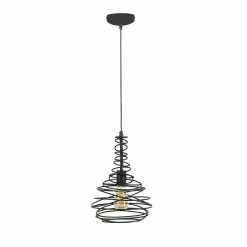 Vente flash 👏 Lampea Suspension industrielle en métal noir Ø 25 cm Harrisson 🥰