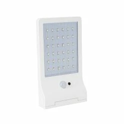 De gros 👍 Lampe LED Solaire ASLO 3W 370 Lumens LI ION 6000K Applique Blanc exterieure avec detecteur de mouvement 😀