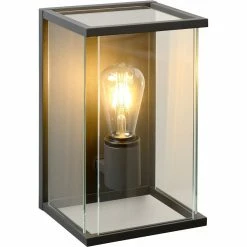 Le moins cher ⭐ Lampea Applique vintage d'extérieur en aluminium noir H30 cm Jaïre 🌟