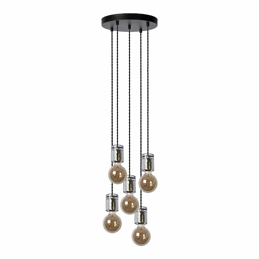 Sortie 😉 Lampea Suspension industrielle 5 lampes Indie 🎉 – Image 3
