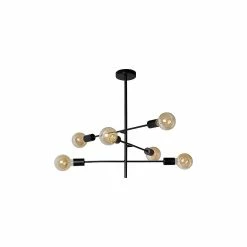 Budget 🔥 Lampea Plafonnier industriel 6xE27 Lessie 😀