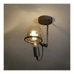 Grosses soldes 👏 Lampea Plafonnier industriel en métal gris Calvin 🥰