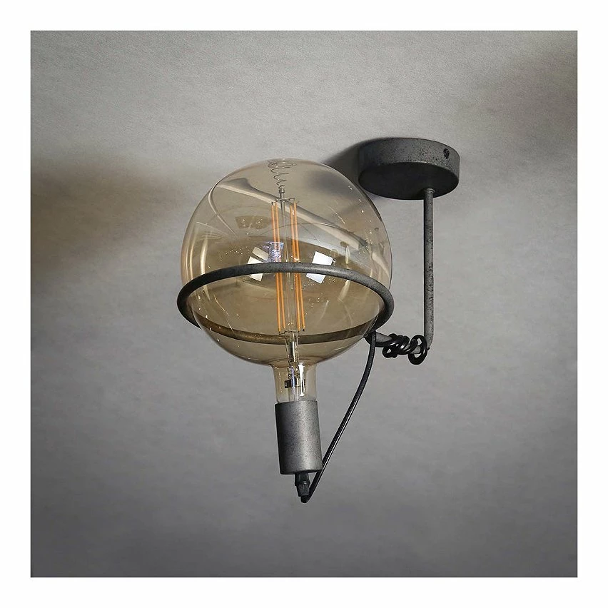 Meilleure affaire 🎁 Lampea Suspension industrielle en métal argenté 5 lampes Baptiste ✔️ – Image 6