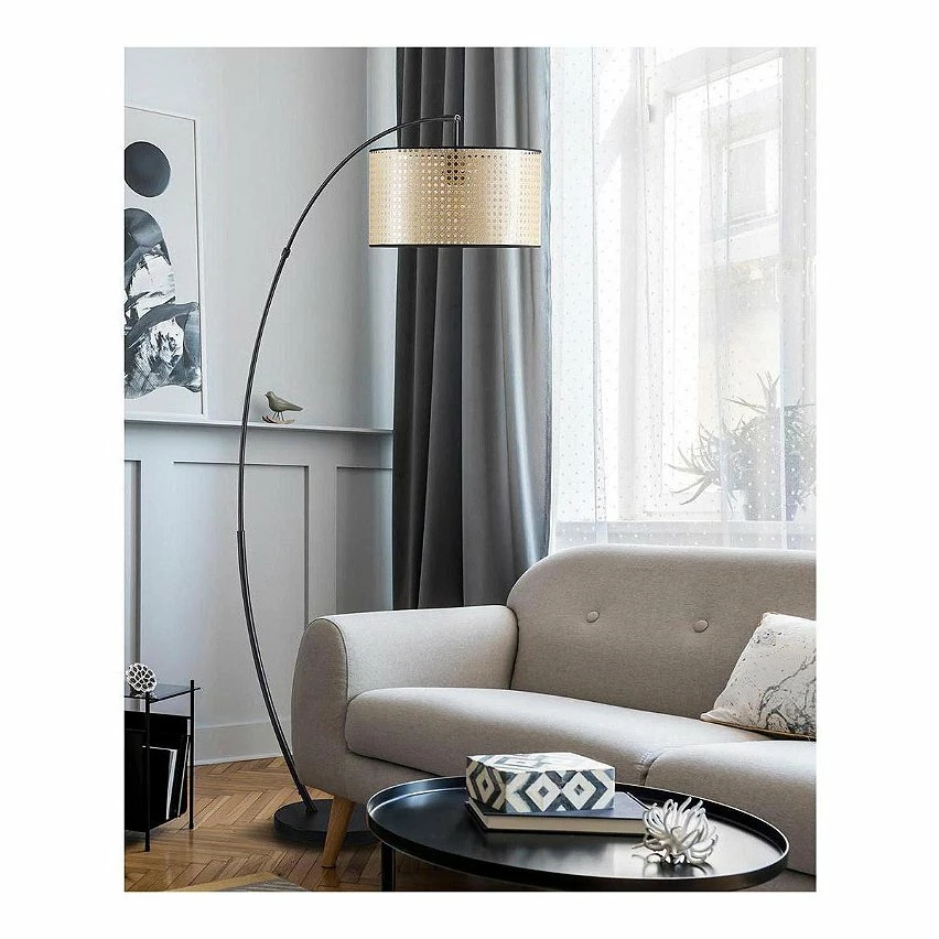 Promo â Vivabita Lampadaire design cannage pour salon 170 cm Thulite đ â Image 2