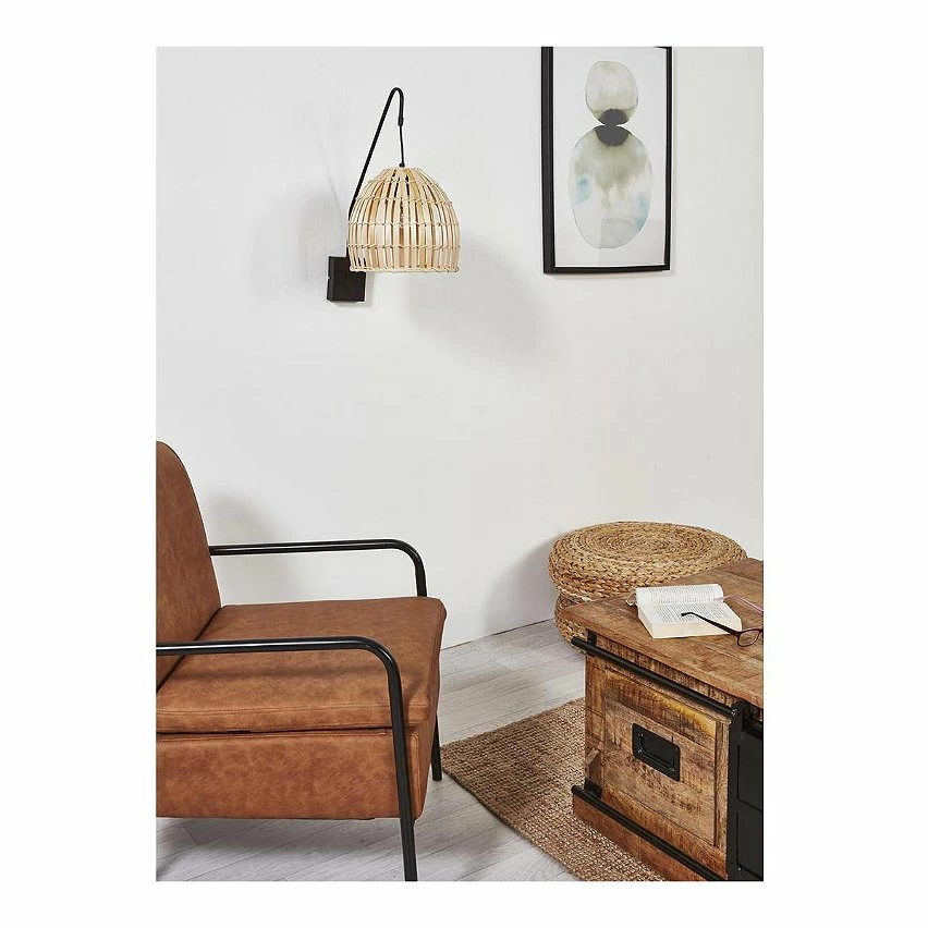 Meilleur prix ✔️ Vivabita Applique murale bambou naturel pour salon 54 cm Onyx 💯 – Image 5