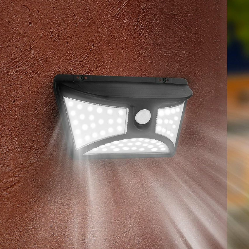 Vente flash đ Lumisky Projecteur solaire applique murale JUNKER Noir Plastique 250LM â â Image 3