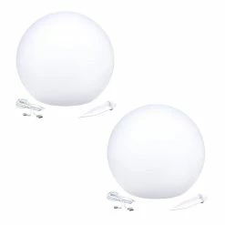 Acheter 😀 Lumisky 2 Boules lumineuses solaires SOLSTY C30 Blanc Polyéthylène ∅30cm ⭐