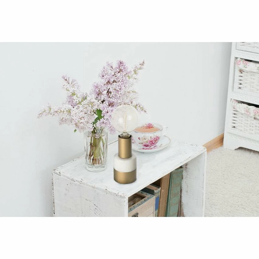 Sortie đ Paris prix Lampe Ă Poser en Marbre "Lalande" 14cm Blanc â â Image 2