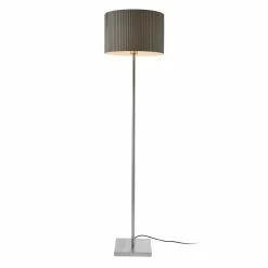 Grosses soldes 🧨 [lux.pro] Lampadaire Lampe à Pied Cadre en Métal Abat-jour en Tissu 1 x E27 Gris 151 cm ✨