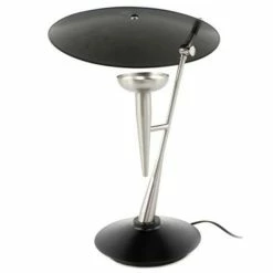 Sortie 🥰 Paris prix Lampe à Poser Design "Flyer" 50cm Noir & Argent 🎁