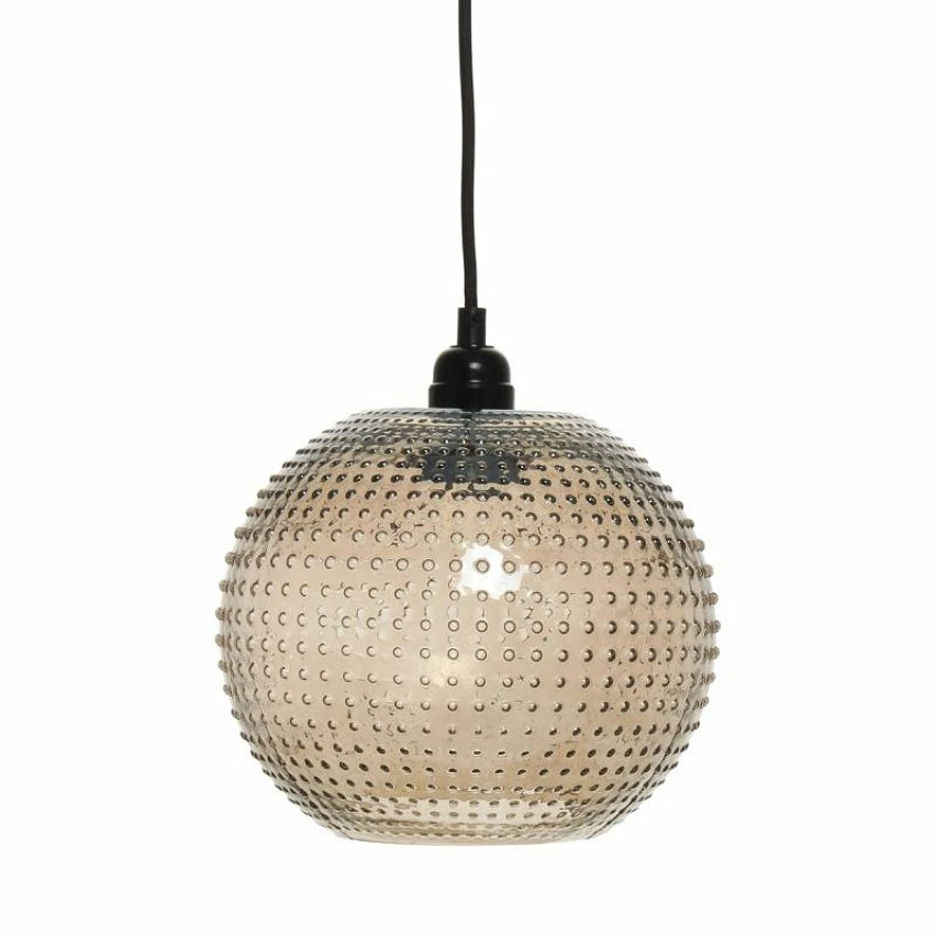 Offres ✨ Paris prix Lampe Suspension en Verre "Saturne" 23cm Marron 👍