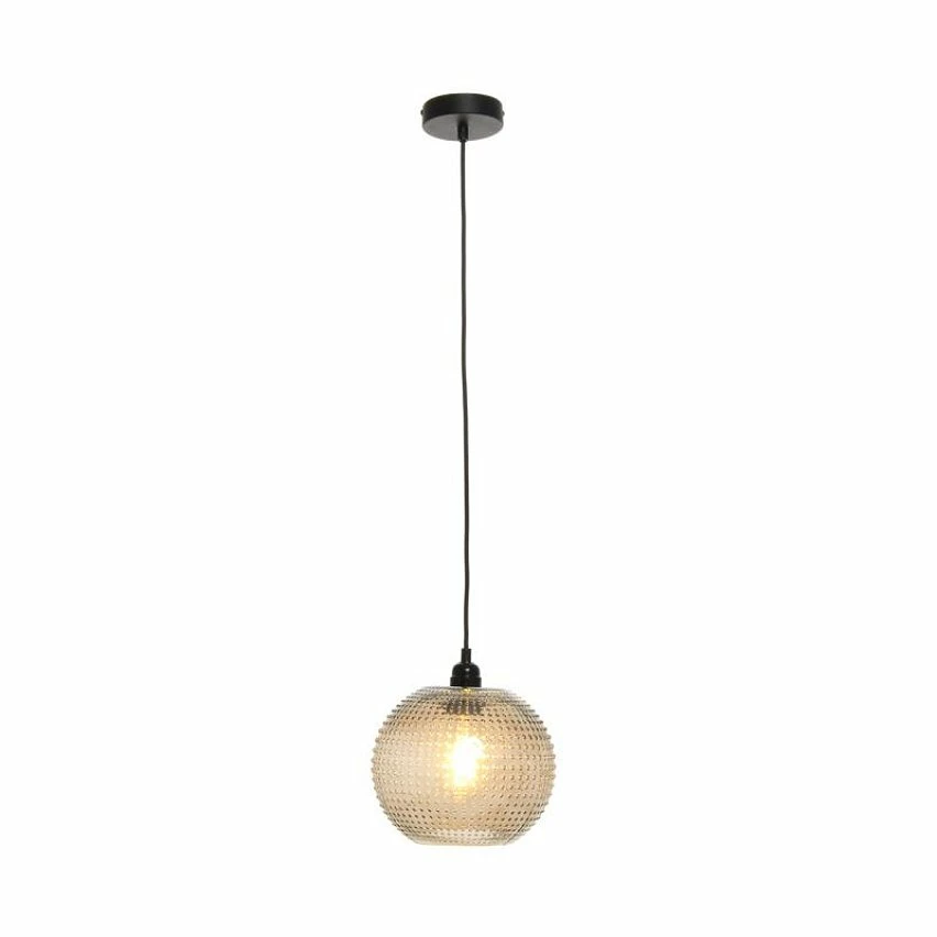 Offres ✨ Paris prix Lampe Suspension en Verre "Saturne" 23cm Marron 👍 – Image 4