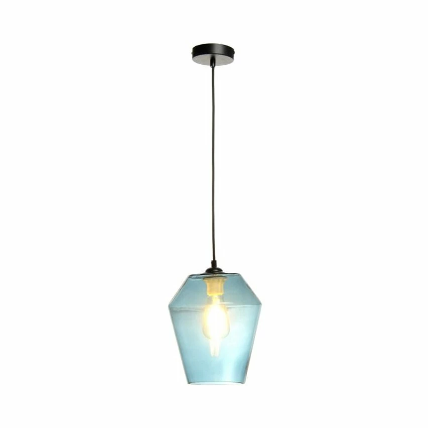Offres đ Paris prix Lampe Suspension en Verre "Planta" 30cm Bleu đ â Image 4